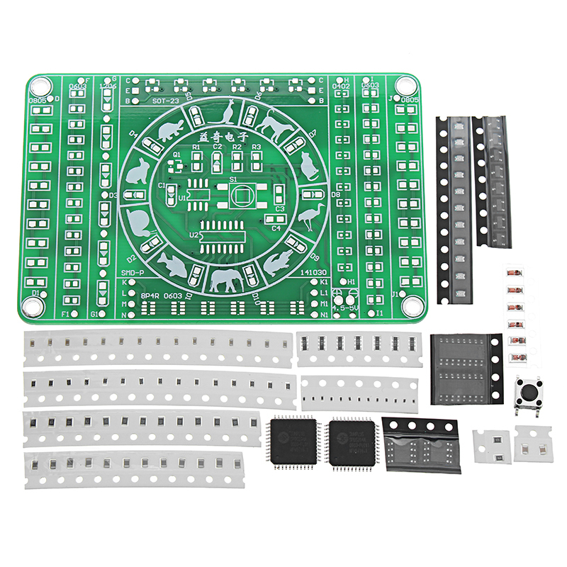 EQKIT?® SMD Component Soldering Practice Board DIY Electronic Production Module Kit 1