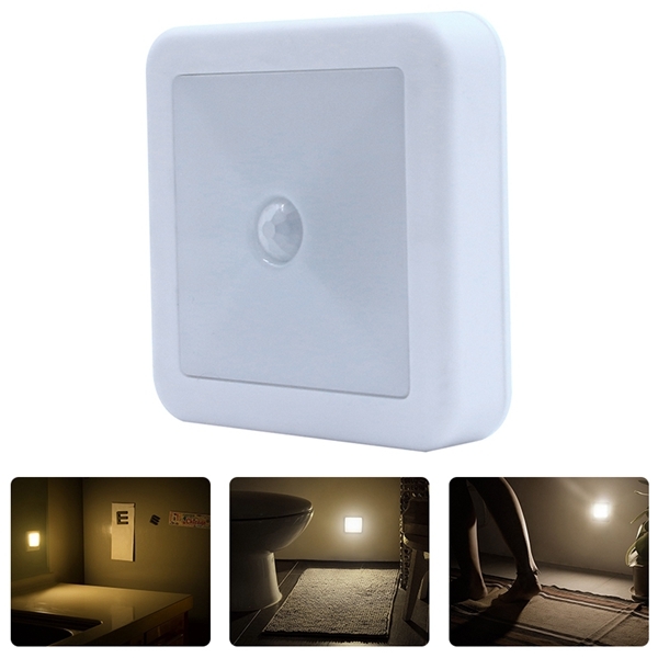 Battery Operated PIR Motion Sensor LED Cabinet Light Wall Night Lamp for Hallway Pathway Bedside 1