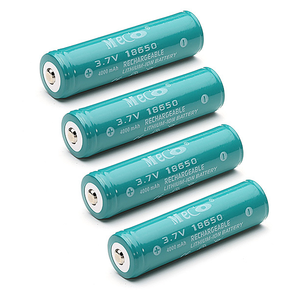 4PCS MECO 3.7v 4000mAh Protected Rechargeable 18650 Li-ion Battery 2