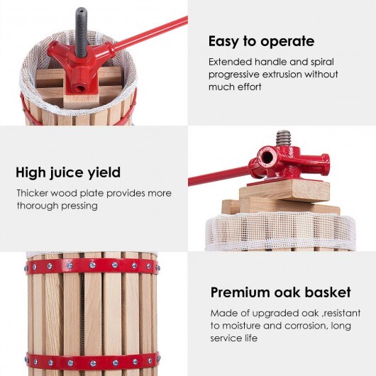 1.6 Gallon Fruit Wine Press Cider Juice Maker Tool 5 1.6 Gallon Fruit Wine Press Cider Juice Maker Tool - Image 5