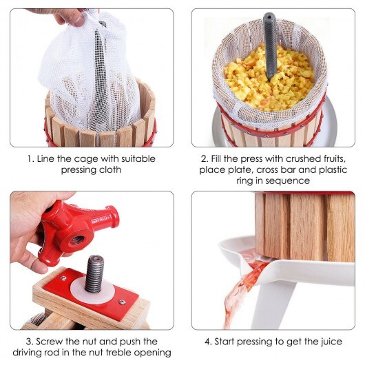 1.6 Gallon Fruit Wine Press Cider Juice Maker Tool 6 1.6 Gallon Fruit Wine Press Cider Juice Maker Tool - Image 6