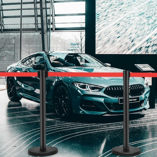 6 pcs Black Stanchion Posts Queue Pole 2 6 pcs Black Stanchion Posts Queue Pole - Image 2