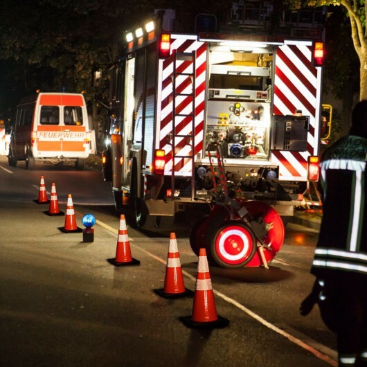 6 Pieces 28 Inch PVC Fluorescent Reflective Road Parking Cones 4 6 Pieces 28 Inch PVC Fluorescent Reflective Road Parking Cones - Image 4