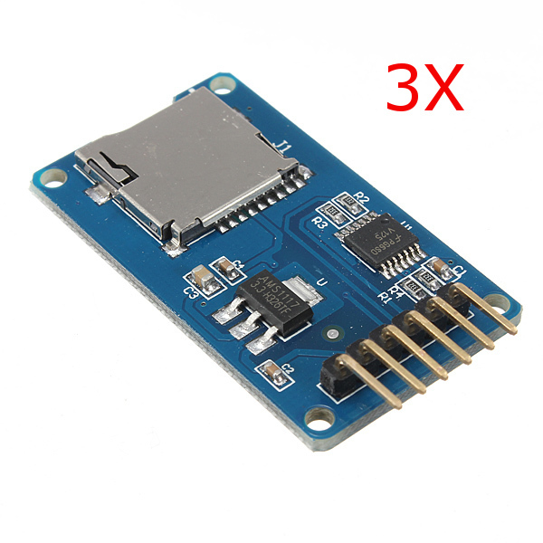 3Pcs Micro SD TF Card Memory Shield Module SPI Micro SD Adapter 1