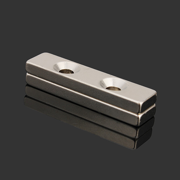 2pcs N35 40x10x4mm Strong Block Magnets Countersunk Rare Earth Neodymium Magnets with 2 Holes 2 2pcs N35 40x10x4mm Strong Block Magnets Countersunk Rare Earth Neodymium Magnets with 2 Holes - Image 2