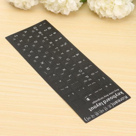 Korean Keyboard Transparent Laptop Desktop Alphabet Stickers Protective Film 5
