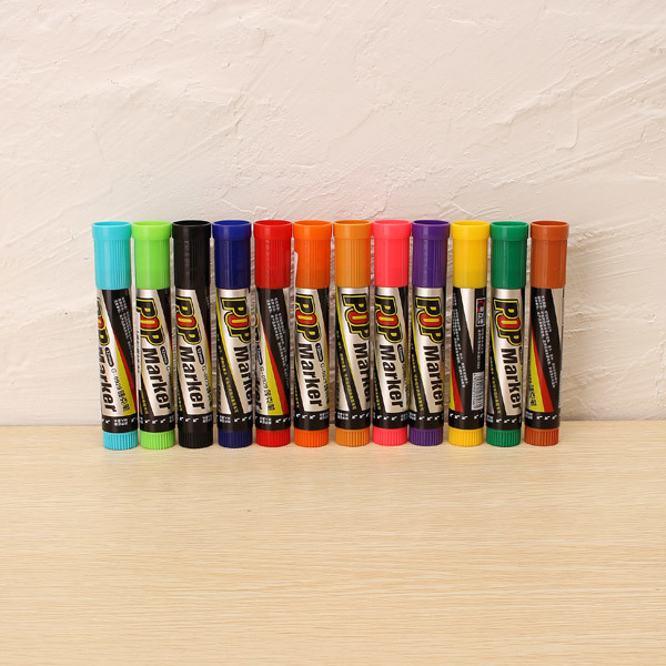 Genvana 12mm POP Marker Pen Oblique Square Point Repeated Filling 2 Genvana 12mm POP Marker Pen Oblique Square Point Repeated Filling - Image 2