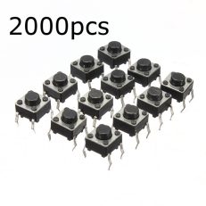 Geekcreit?® 2000pcs Mini Micro Momentary Tactile Tact Switch Push Button DIP P4 Normally Open