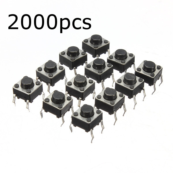 Geekcreit?® 2000pcs Mini Micro Momentary Tactile Tact Switch Push Button DIP P4 Normally Open 2