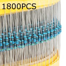 1800pcs 30 Kinds Value 1% 1/4W Metal Film Resistor Assorted Kit 60pcs Each Value