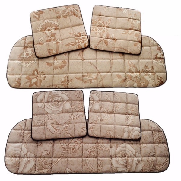 3Pcs Car Ice Silk Bamboo Charcoal Summer Seat Cushion Non Slip 45*45CM 135*45CM 2