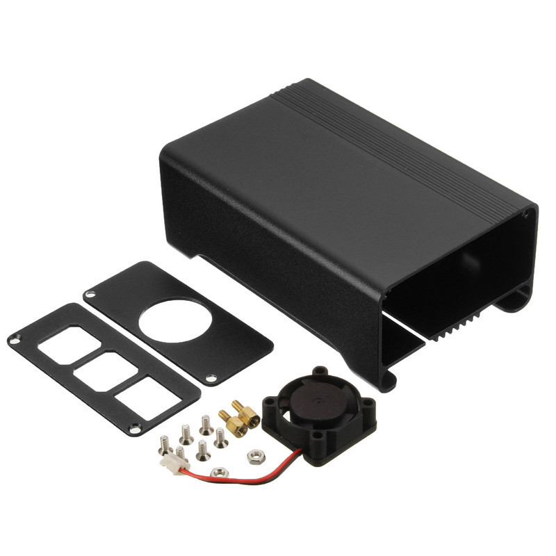 1Pc 4 Colors Aluminum Alloy Protective Case With Cooling Fan For For Raspberry Pi 2 Model B/B+ 6 1Pc 4 Colors Aluminum Alloy Protective Case With Cooling Fan For For Raspberry Pi 2 Model B/B+ - Image 6