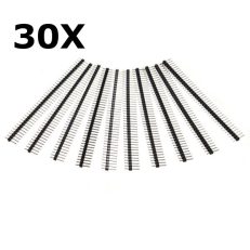 30 Pcs 40 Pin 2.54mm Single Row Male Pin Header Strip For Prototype Shield DIY
