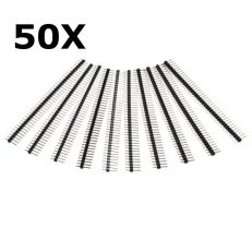 50 Pcs 40 Pin 2.54mm Single Row Male Pin Header Strip For  Prototype Shield DIY