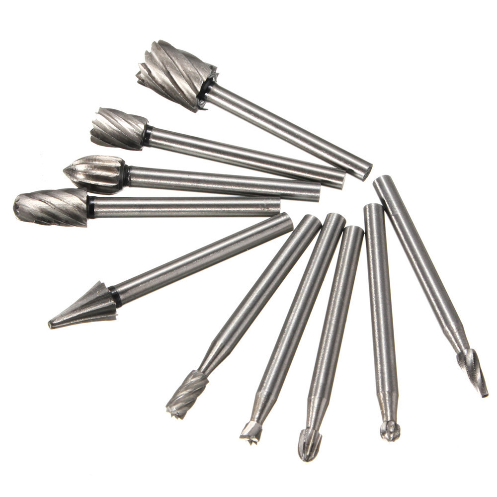 10pcs 1/8 Inch Shank Milling Rotary File Burrs Bit Set Wood Carving Rasps Router Bits Grinding Head 5 10pcs 1/8 Inch Shank Milling Rotary File Burrs Bit Set Wood Carving Rasps Router Bits Grinding Head - Image 5