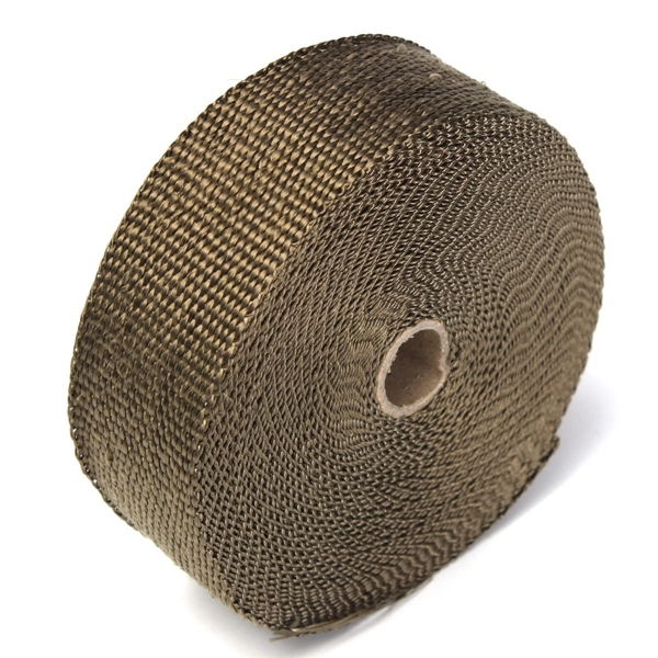50mmx15m Exhaust Heat Wrap Insulation Pipe Tape Titanium Glass Fiber With 6 Stainless Ties 5 50mmx15m Exhaust Heat Wrap Insulation Pipe Tape Titanium Glass Fiber With 6 Stainless Ties - Image 5