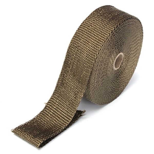 50mmx15m Exhaust Heat Wrap Insulation Pipe Tape Titanium Glass Fiber With 6 Stainless Ties 6 50mmx15m Exhaust Heat Wrap Insulation Pipe Tape Titanium Glass Fiber With 6 Stainless Ties - Image 6
