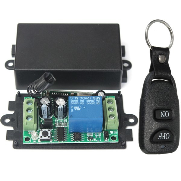 Geekcreit?® 433MHz DC 12V 10A Relay 1CH Channel Wireless RF Remote Control Switch Transmitter With Receiver 1