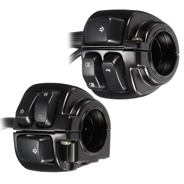 Pair 1inch 25mm Motorcycle Handlebar Control Switch Housing Wiring Harness for Harley 2 Pair 1inch 25mm Motorcycle Handlebar Control Switch Housing Wiring Harness for Harley - Image 2