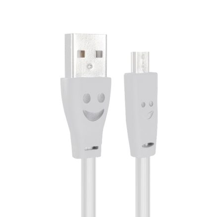 1.0M USB 2.0 to Micro USB Smile LED Charging Data Line for Tablet Cell Phone 3