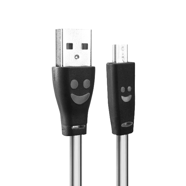 1.0M USB 2.0 to Micro USB Smile LED Charging Data Line for Tablet Cell Phone 6 1.0M USB 2.0 to Micro USB Smile LED Charging Data Line for Tablet Cell Phone - Image 6