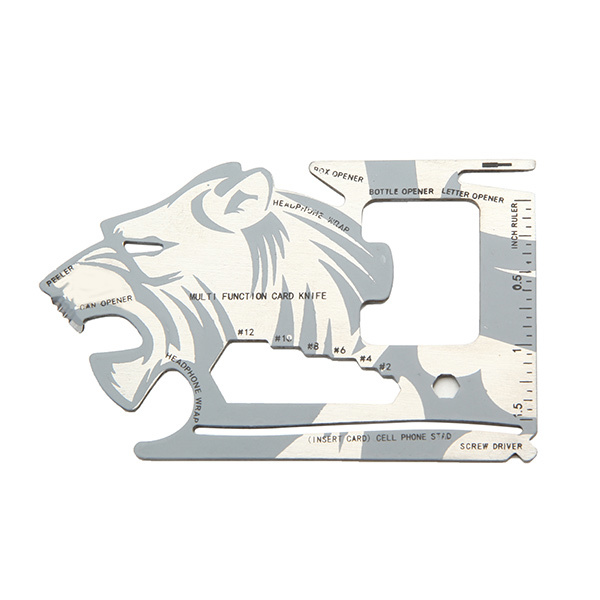 Tiger-shape 18 Tools in 1 Pocket Tool Multifunctional Card Survival Tools 6 Tiger-shape 18 Tools in 1 Pocket Tool Multifunctional Card Survival Tools - Image 6