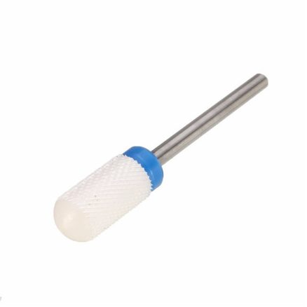 Round White Nails Drill Bits Electric Nail Grinding Machine Head Ceramic Mounted Point Polish Tool 4