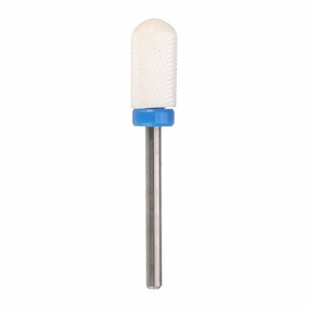 Round White Nails Drill Bits Electric Nail Grinding Machine Head Ceramic Mounted Point Polish Tool 5