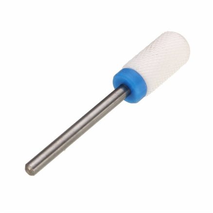 Round White Nails Drill Bits Electric Nail Grinding Machine Head Ceramic Mounted Point Polish Tool 6
