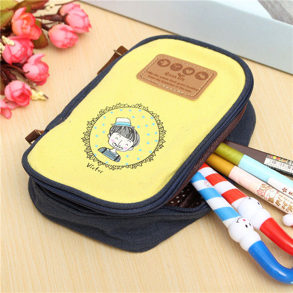 Pencil Bags Pen Case Storage Tool Stationery School Student Cosmetics Pouch 6 Pencil Bags Pen Case Storage Tool Stationery School Student Cosmetics Pouch - Image 6