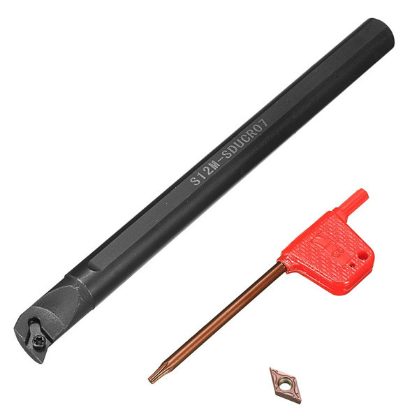 S12M-SDUCR07 12x150mm Internal Turning Tool Holder Boring Bar with DCMT0702 Insert and Wrench 1 S12M-SDUCR07 12x150mm Internal Turning Tool Holder Boring Bar with DCMT0702 Insert and Wrench