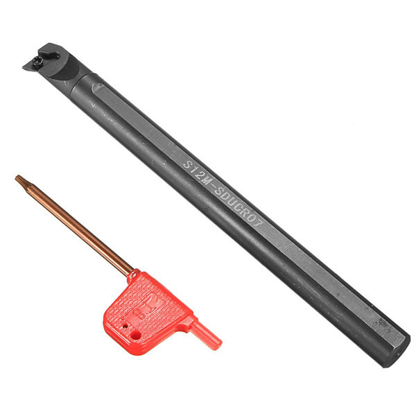 S12M-SDUCR07 12x150mm Internal Turning Tool Holder Boring Bar with DCMT0702 Insert and Wrench 2 S12M-SDUCR07 12x150mm Internal Turning Tool Holder Boring Bar with DCMT0702 Insert and Wrench - Image 2