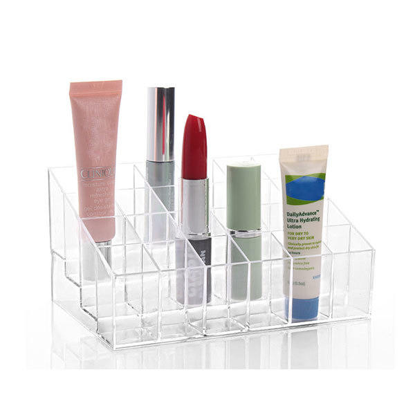 24 Lipstick Holder Display Stand Clear Acrylic Makeup Organizer Sundry Transparent Storge Boxes 1