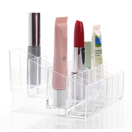 24 Lipstick Holder Display Stand Clear Acrylic Makeup Organizer Sundry Transparent Storge Boxes 4