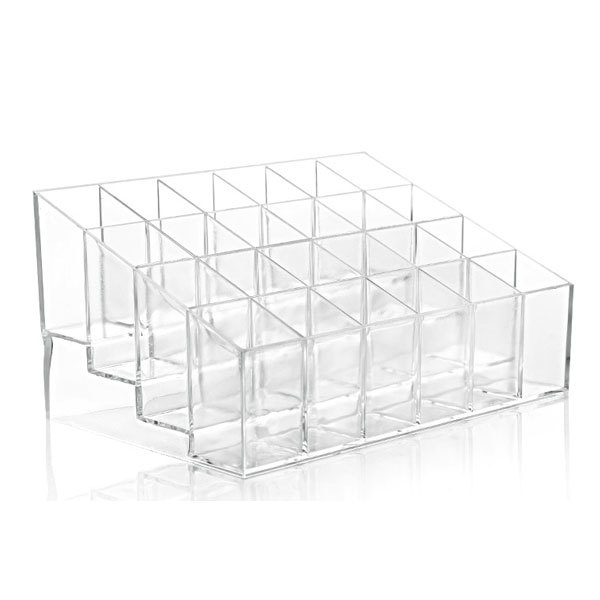 24 Lipstick Holder Display Stand Clear Acrylic Makeup Organizer Sundry Transparent Storge Boxes 5 24 Lipstick Holder Display Stand Clear Acrylic Makeup Organizer Sundry Transparent Storge Boxes - Image 5