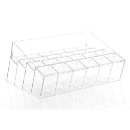 24 Lipstick Holder Display Stand Clear Acrylic Makeup Organizer Sundry Transparent Storge Boxes 6