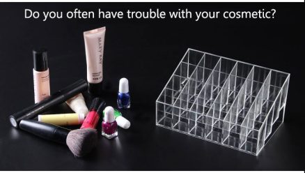24 Lipstick Holder Display Stand Clear Acrylic Makeup Organizer Sundry Transparent Storge Boxes 7