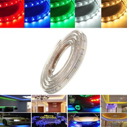 1M 3.5W Waterproof IP67 SMD 3528 60 LED Strip Rope Light Christmas Party Outdoor AC 220V 1
