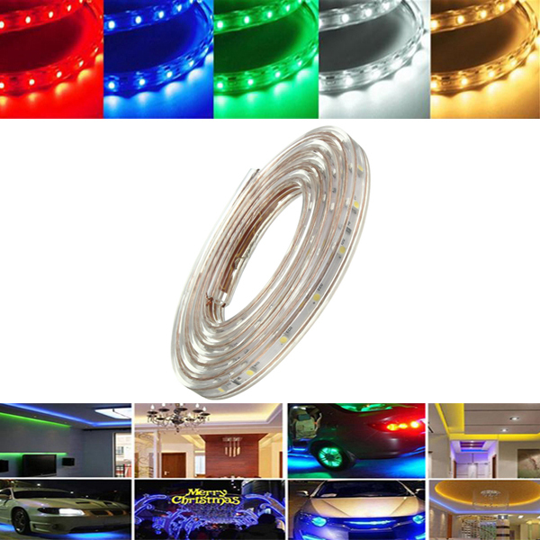 1M 3.5W Waterproof IP67 SMD 3528 60 LED Strip Rope Light Christmas Party Outdoor AC 220V 2