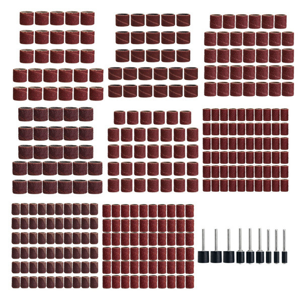 319pcs 3/8 1/4 1/2 Inch Sanding Bands Drums Sleeves 60 120 320 Grit Sanding Drum 2 319pcs 3/8 1/4 1/2 Inch Sanding Bands Drums Sleeves 60 120 320 Grit Sanding Drum - Image 2