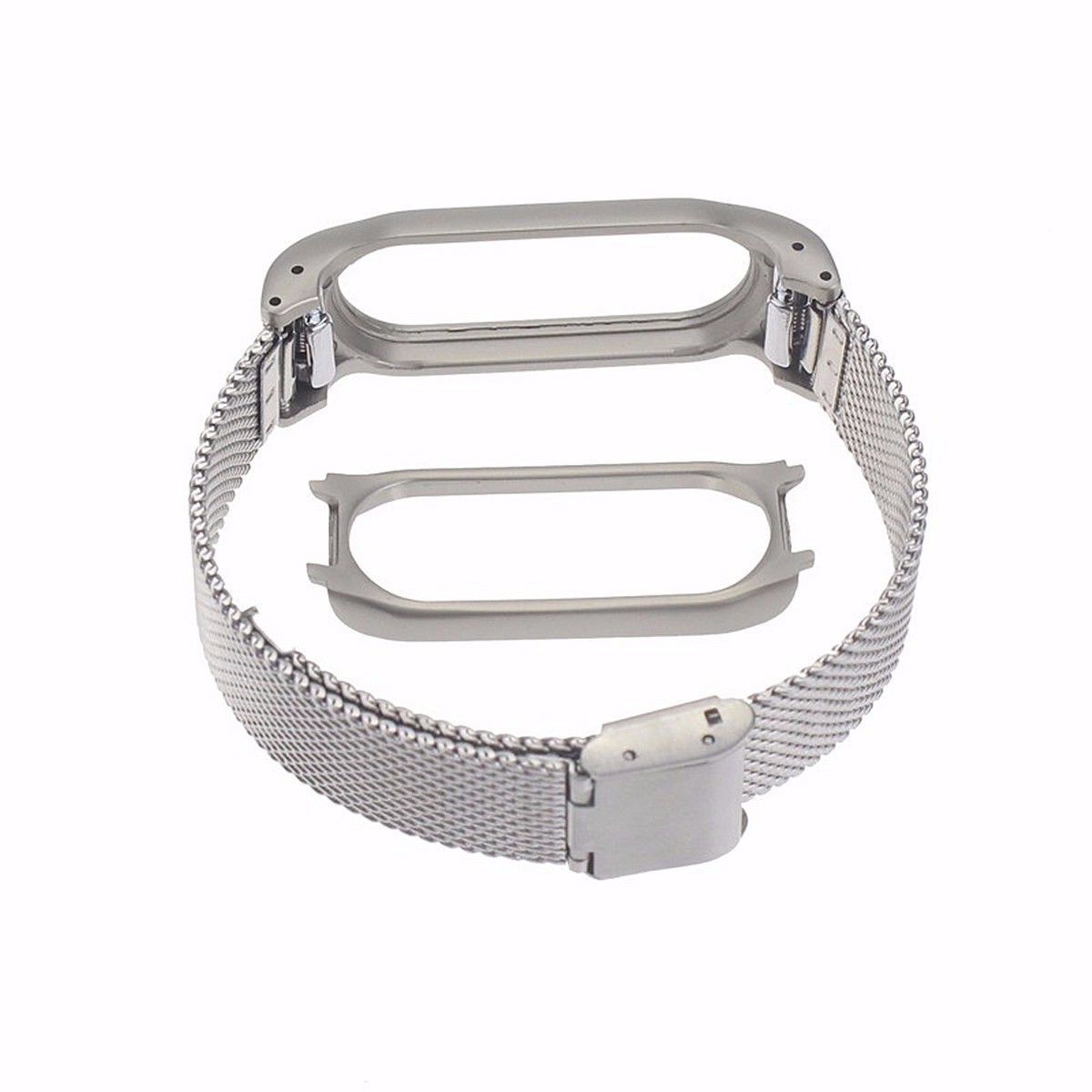Replacement Stainless Steel Frame Bracelet Wristband For Xiaomi Miband 2 Non-original 4 Replacement Stainless Steel Frame Bracelet Wristband For Xiaomi Miband 2 Non-original - Image 4
