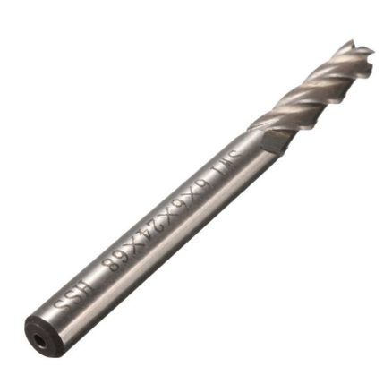 6mm Shank Aluminum Hard HSS Cutter Blade 6?—6?—24?—68mm Lengthened End Mill Router Bit 4