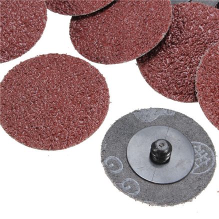 50pcs 36 Grit 2 Inch 50mm Roll Lock Sanding Discs Abrasive Tool for Dremel 4