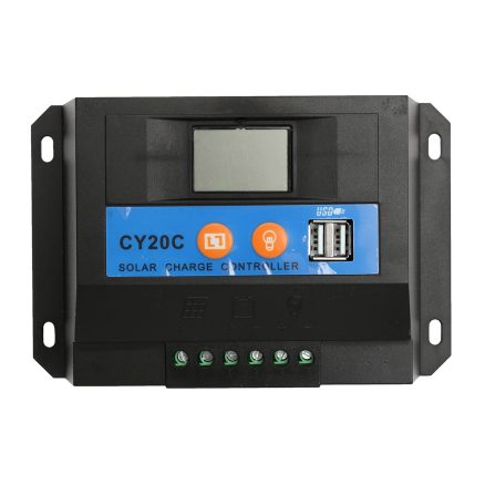 20A 12V/24V LCD Solar Charge Controller Panel Battery Regulator With 2 USB Ports 2