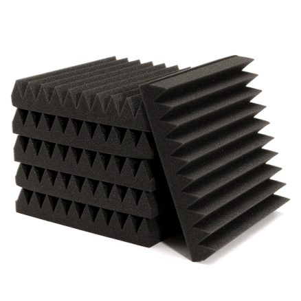 6Pcs 30x30x5CM Soundproofing Acoustic Wedge Foam Tiles Wall Panels 2
