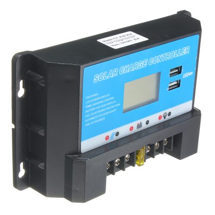 LCD 20A 12/24V Solar Charge Controller Regulator with USB Port 2