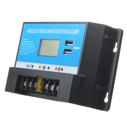 LCD 20A 12/24V Solar Charge Controller Regulator with USB Port 4