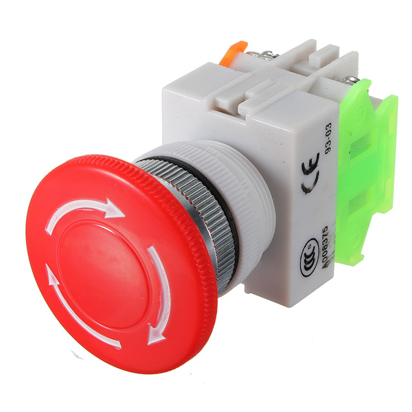 5pcs N/O N/C Emergency Stop Switch Push Button Mushroom 4 Screw Terminals 2 5pcs N/O N/C Emergency Stop Switch Push Button Mushroom 4 Screw Terminals - Image 2