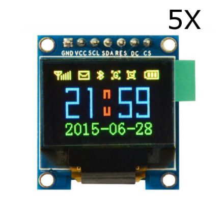5Pcs 0.95 Inch 7pin Full Color 65K Color SSD1331 OLED Display SPI Geekcreit for Arduino - products that work with official Arduino boards 1