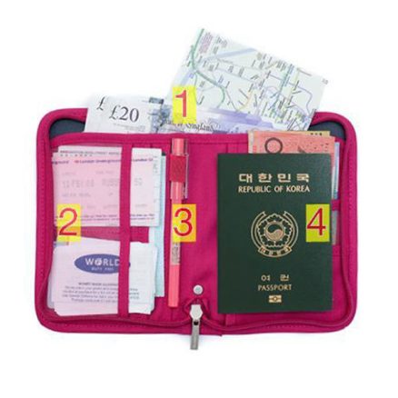Honana HN-X958 Travel Passport Storage Bag ID Card Tickets Cell Phone Money Folding Holder Organizer 7